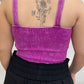 Plum Washed Ribbed Seamless Bra Padded V-Neck Tank