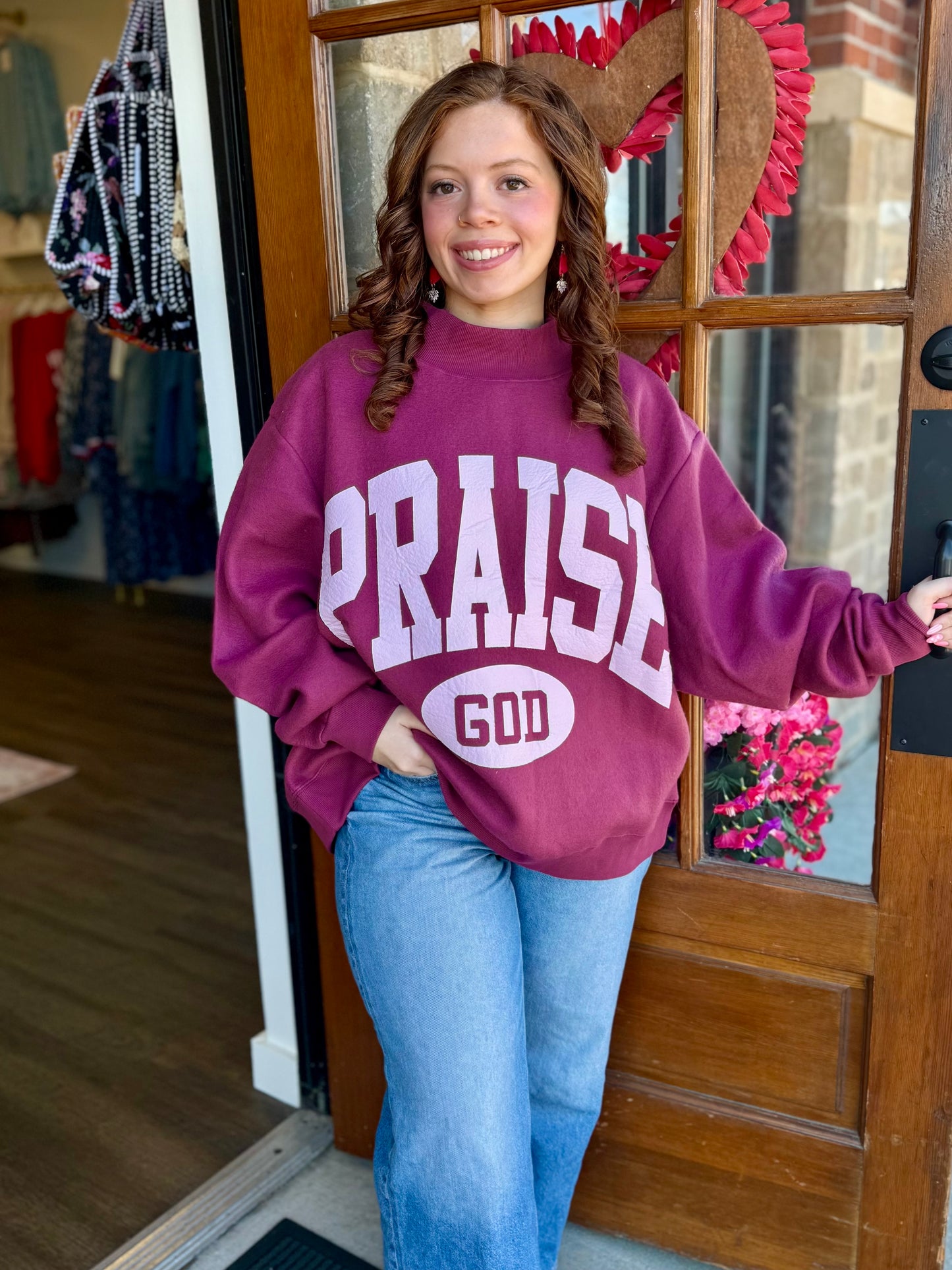 Praise God 2-Sided Mock Neck