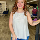 Stone Reverse Fray Sleeveless Top