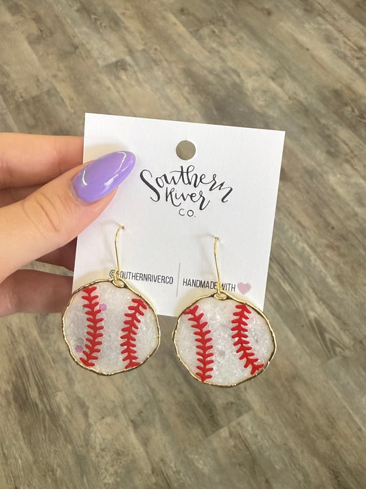 Baseball Acrylic Dangles