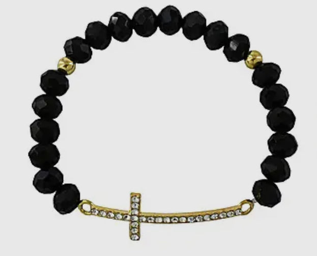 Black Cross Bracelet
