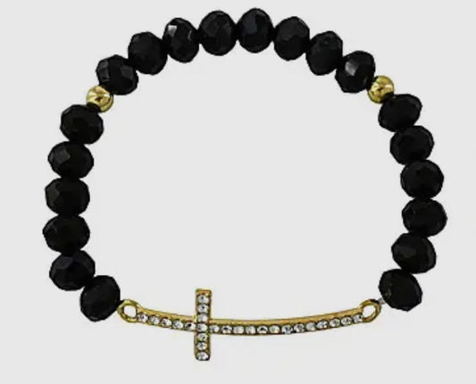 Black Cross Bracelet