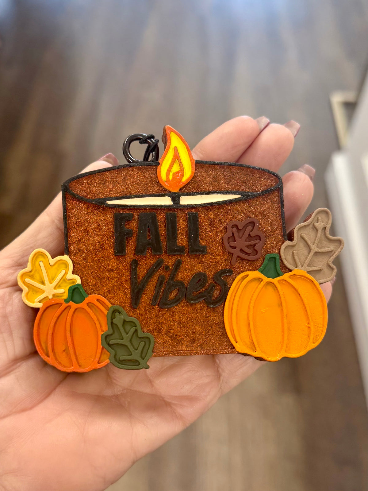 Fall Vibes Candle Car Freshie - Leaves