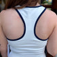 Sky White Racerback Tank and Crossover Skort Set