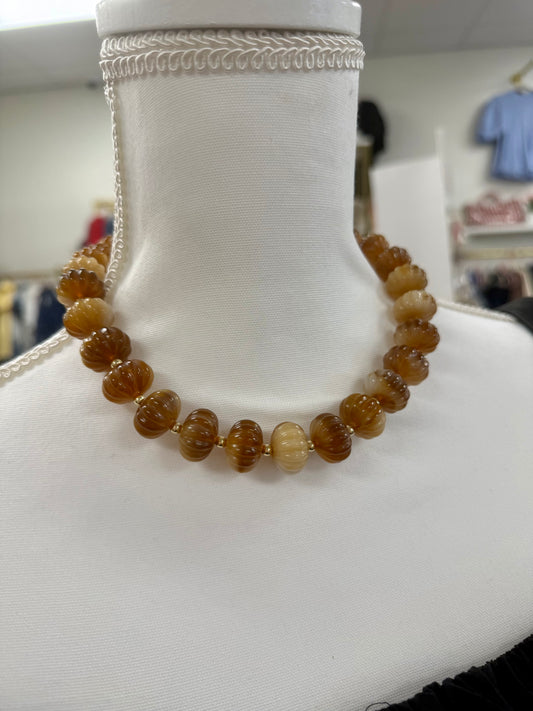 Hart Designs Brown Textured Bead Necklace