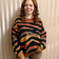Sunset Gradation Zebra Print Sweater