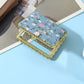 Blue Floral Double Sided Folding Mini Mirror