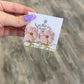 Blush Flower Bow Dangles