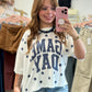 Navy Game Day Polka Dot Top