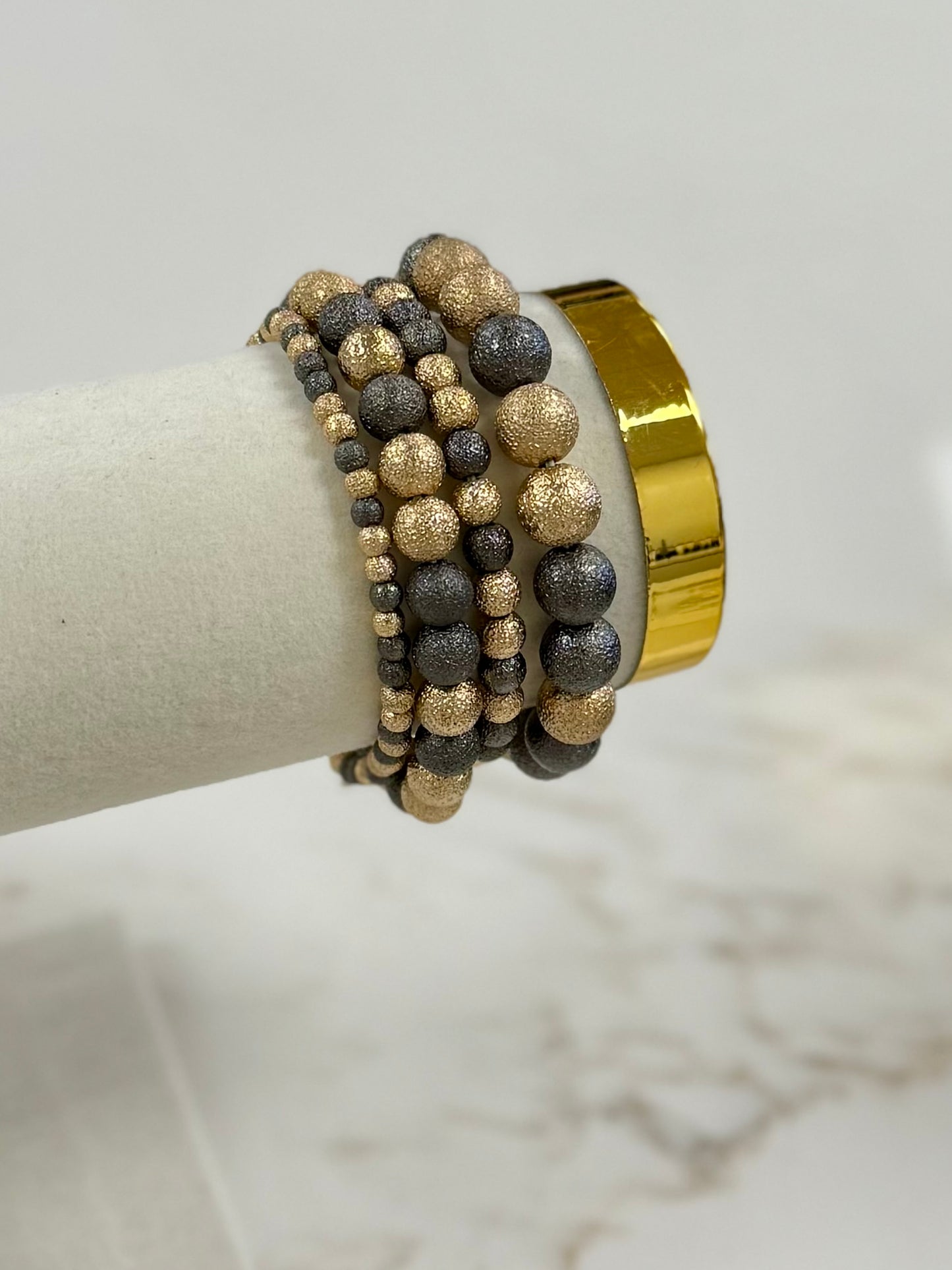 Burnish Silver Bracelet Set