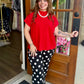 Black & White Polka Dot High Rise Wide Leg Pants