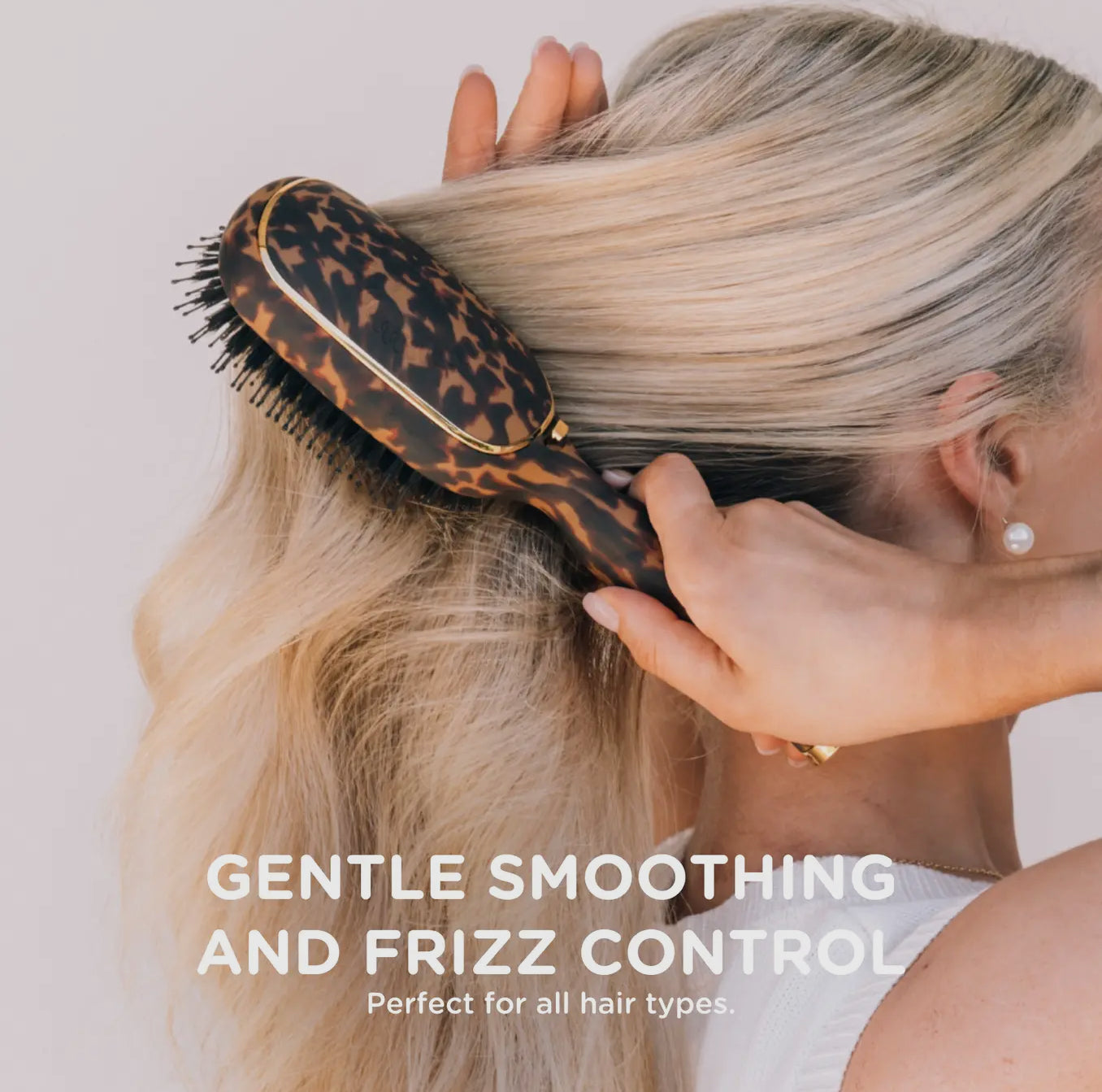 TELETIES Tortoise Boar Bristle Hair Brush