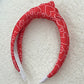 Red & White Heart Headband