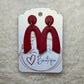 Red Horseshoe Earring