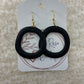 Black Circle Dangle Earring