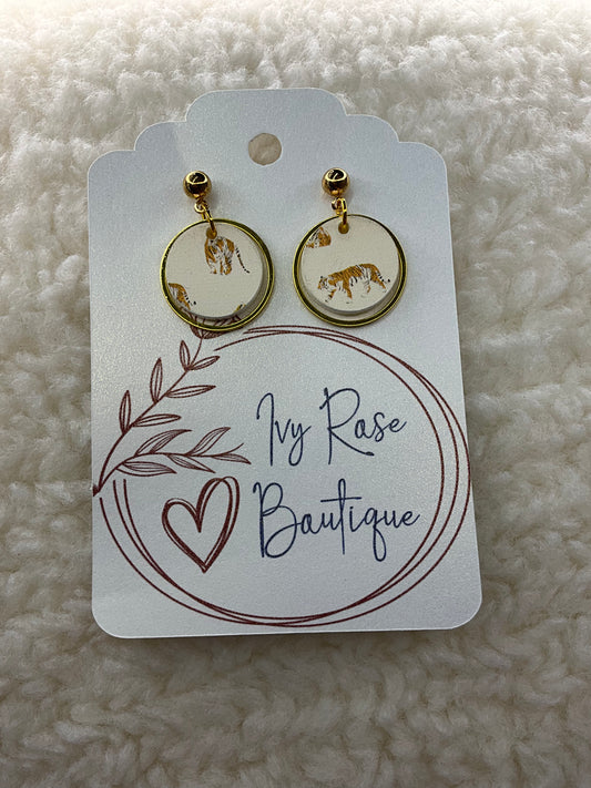 Tiger Small Dangle Earrings