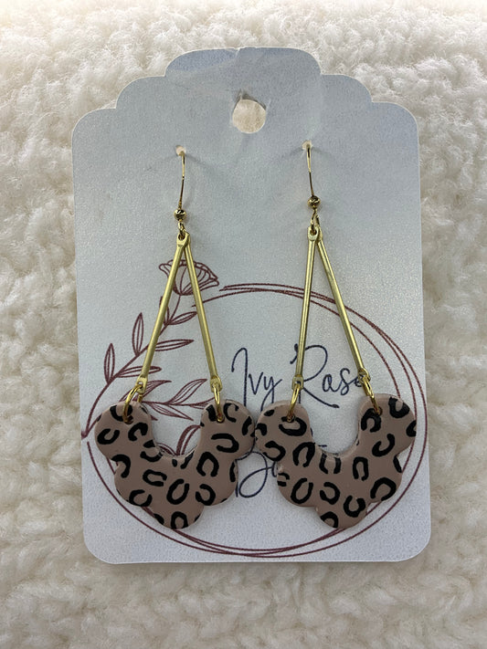 Leopard Teardrop Earrings