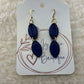 Blue Football Dangle Earring