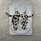 Leopard Cow Leather Earrings