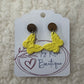 Yellow Butterfly Dangle Earrings