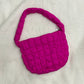 Hot Pink Puffer Tote Slouch Bag