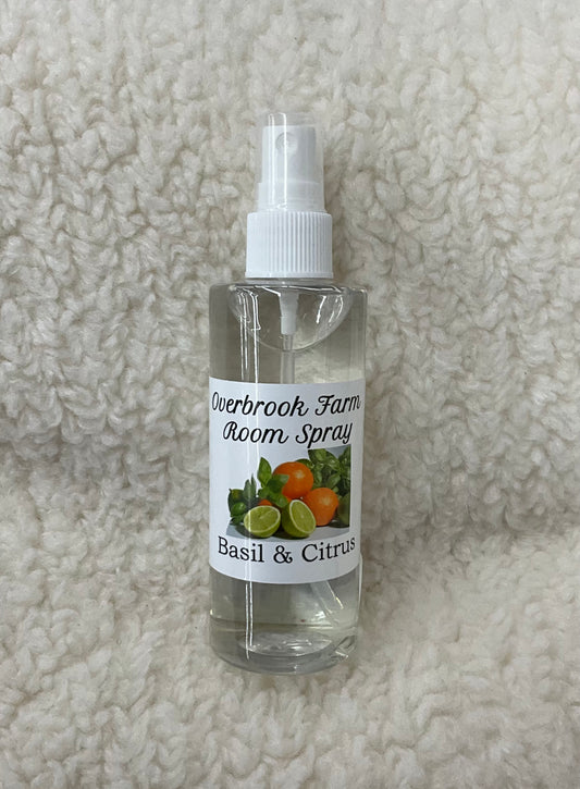 Overbrook Farm Basil & Citrus Room Spray