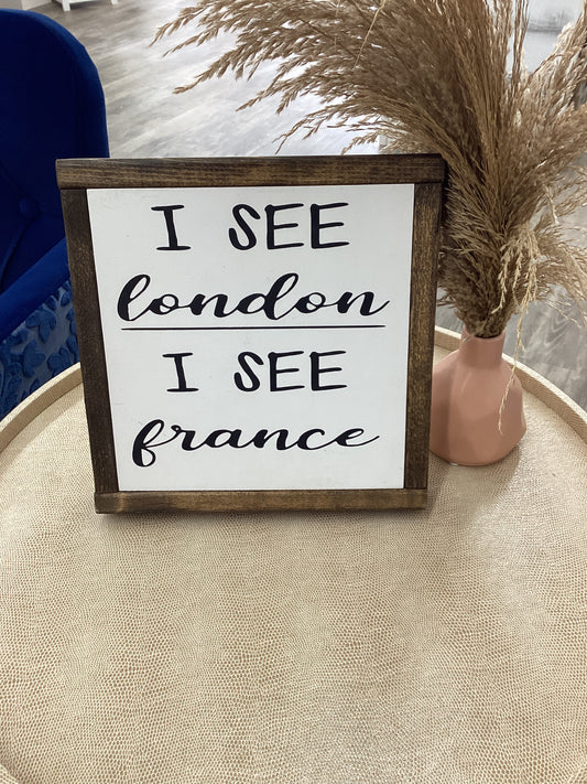 I See London/I See France Wood Sign
