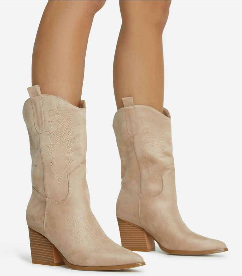 Jessie Beige Western Boot