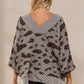 Animal Print Reversible Oversized Top