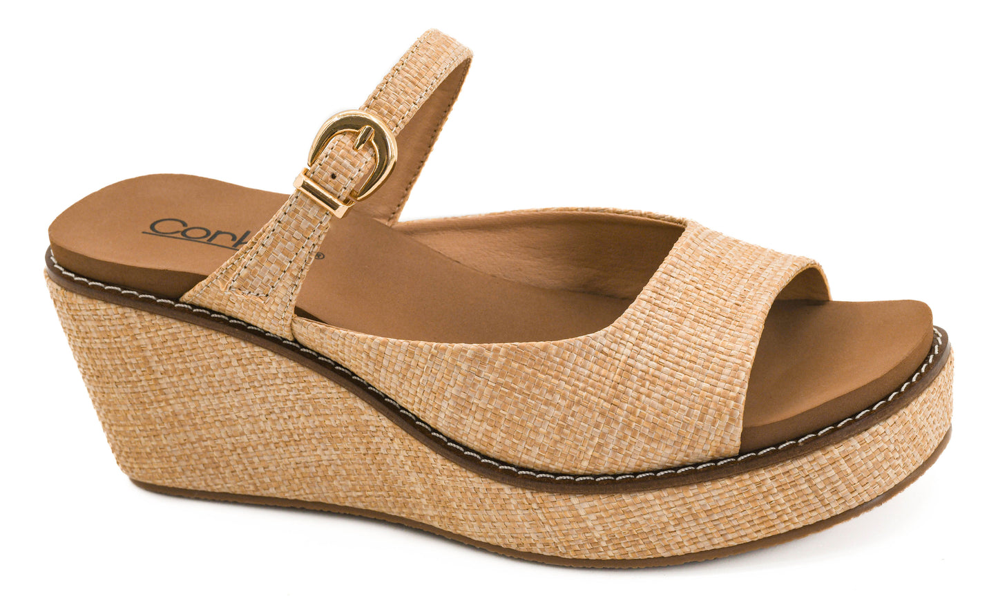 Corkys Treat Yourself Raffia Wedge Sandal