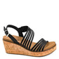 Corkys About Last Night Black Wedge Sandals