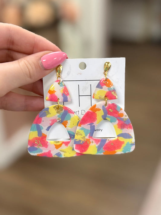 Hart Designs Multicolor Abstract Earrings