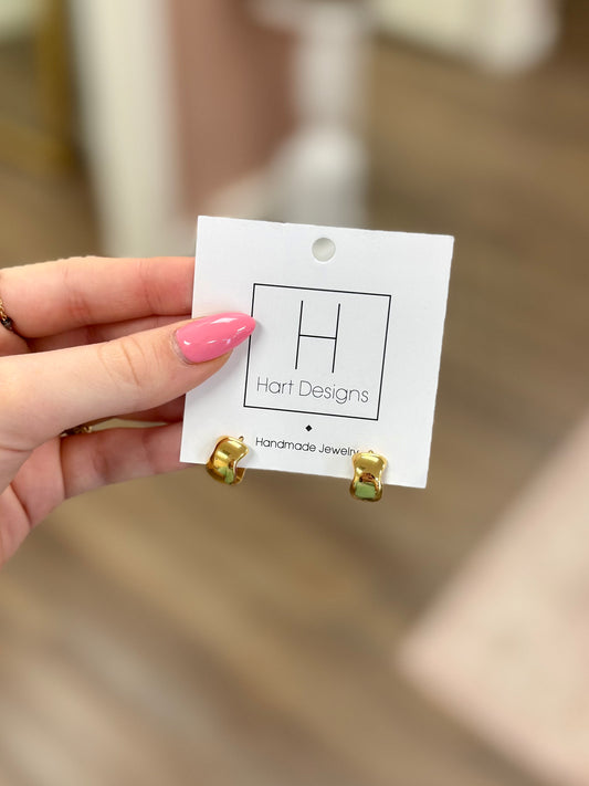 Hart Designs Gold Huggie Hoop Earrings