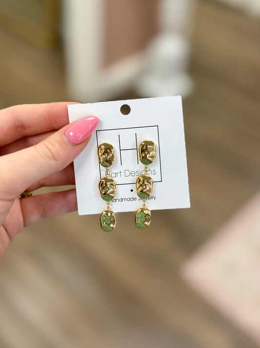 Hart Designs Gold Tiered Drop Earrings