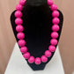 Hart Designs Hot Pink Large Bead Necklace