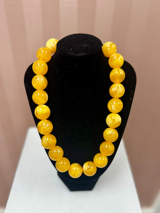 Hart Designs Yellow Large Bead Necklace
