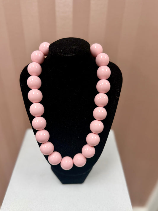 Hart Designs Baby Pink Large Bead Necklace