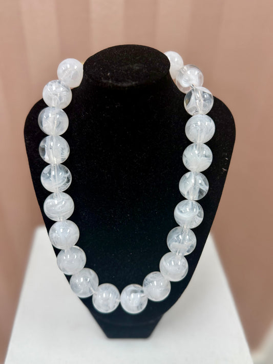 Hart Designs Clear Marble Large Bead Necklace