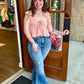 Peach Ruffled Babydoll Top