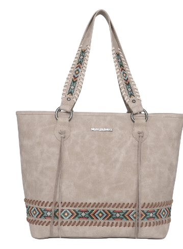 MW1074G-8317TN -Montana West Embroidered Aztec Conceal Carry Tan