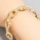 Gold Elastic Metallic Hoop Chain Bracelet