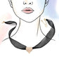 Pearl Heart Sheer Lace Chain Necklace