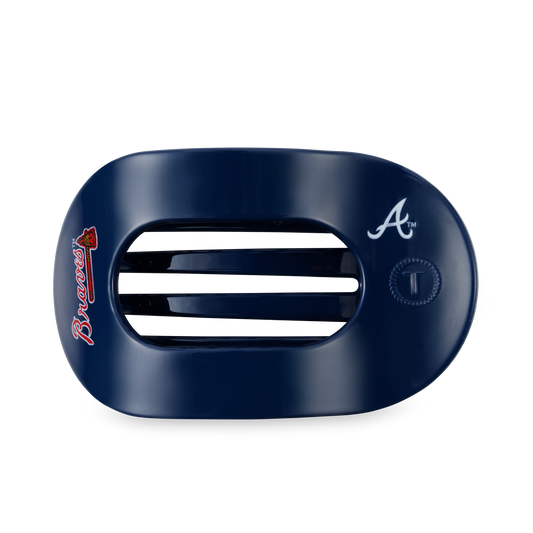 Flat Round Hair Clip | Large | Atlanta Braves