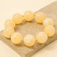 Yellow Large Marble Resin Beads Bracelet