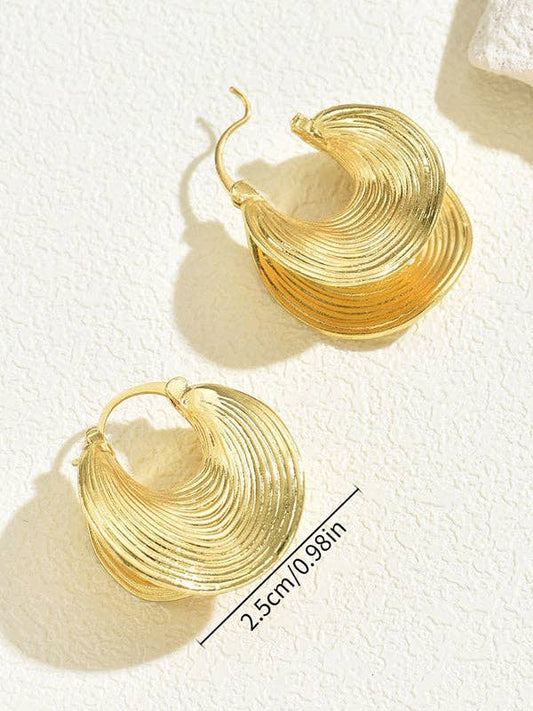 Gold Geometric Hoop Earrings
