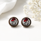 Bulldog Wooden Stud Earrings