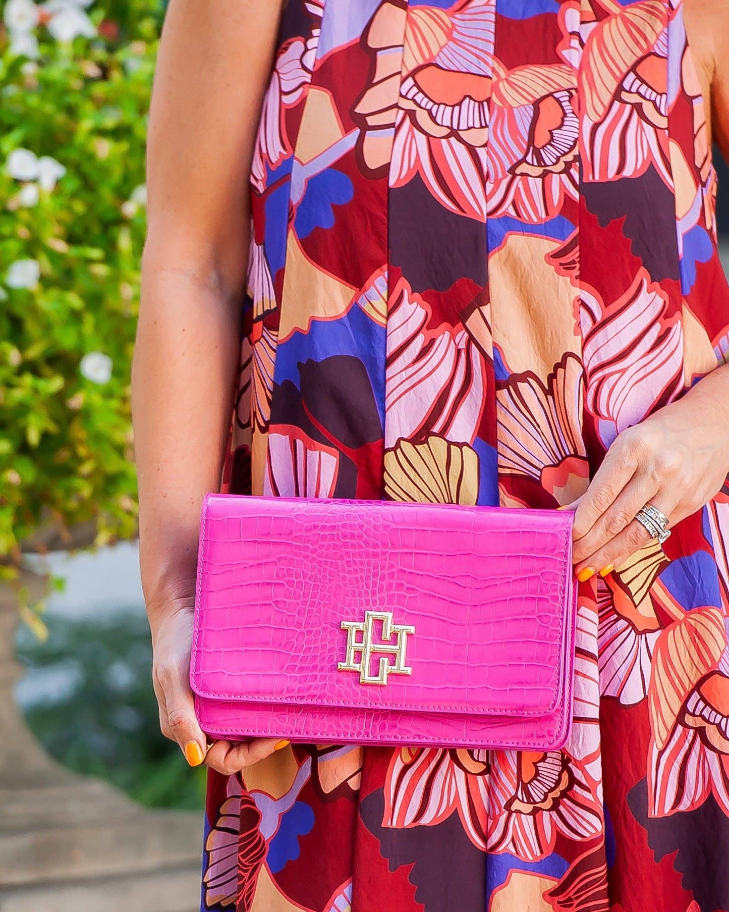 Hot Pink Bryn Clutch/Crossbody