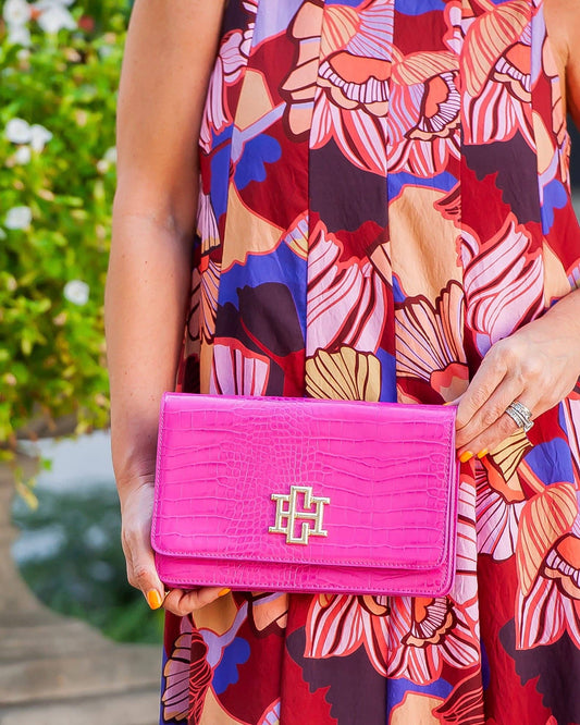 Hot Pink Bryn Clutch/Crossbody