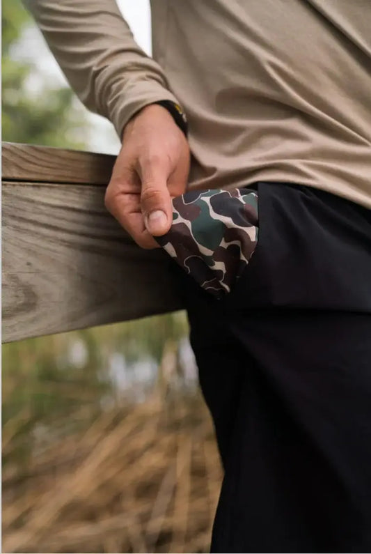 Everyday Shorts - Matte Black W/ Camo Pocket