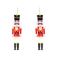 Red Acrylic Nutcracker 2.5" Drop Earring